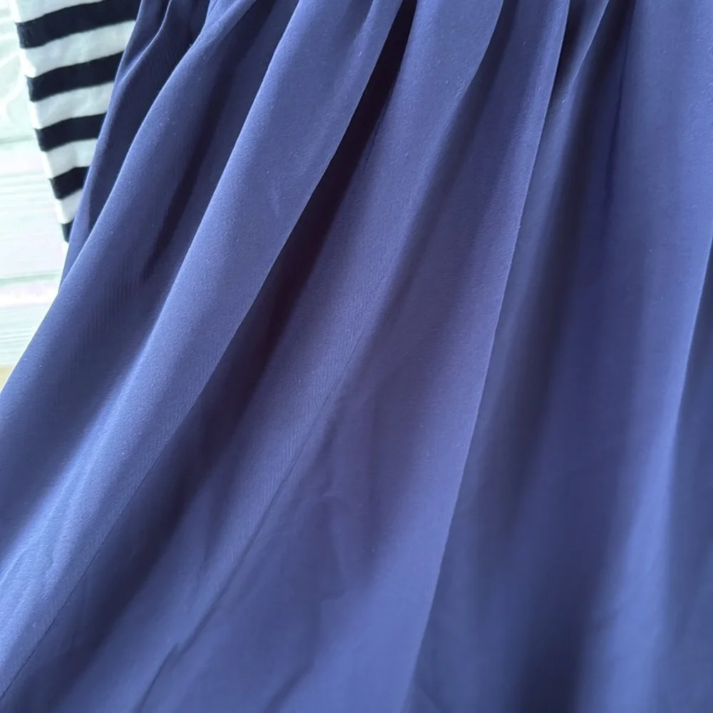 Modcloth Black and Blue Striped Long Sleeve Dress - Picture 4 of 11